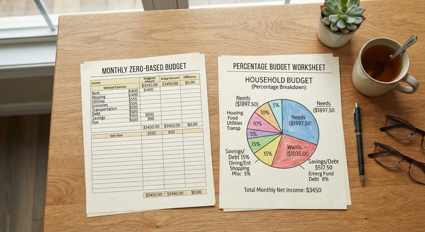 Zero-Based vs. Percentage Budgeting for Households